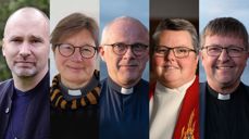 De fem bispekandidatene er: Tom Sverre Bredal-Tomren, Anne Bergljot Skoglund, Olav Rune Ertzeid, Kristine Sandmæl og Svein Valle