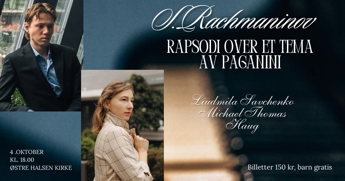Klaverkonsert i Østre Halsen kirke 4. oktober kl 18.00