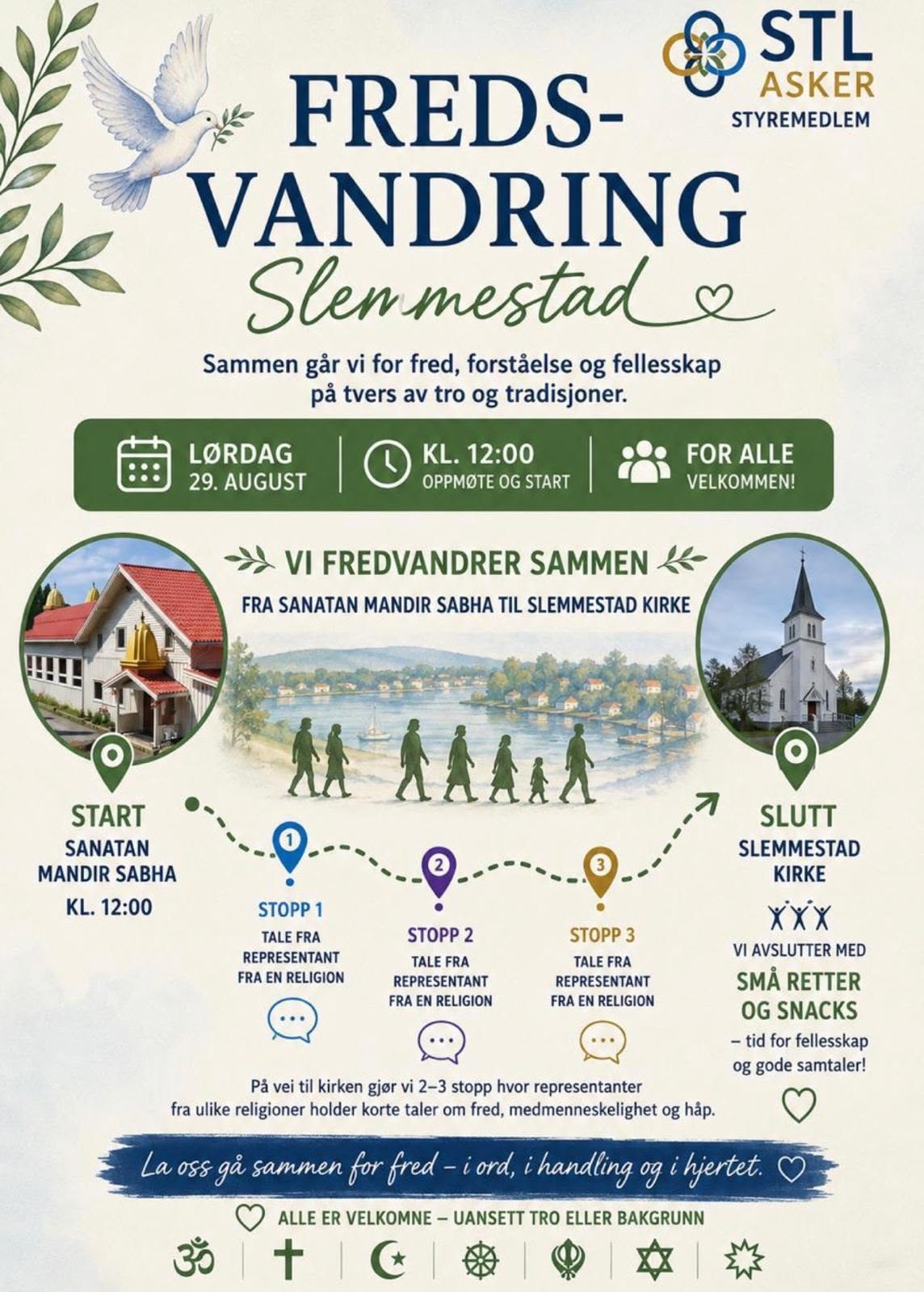 Fredsvandring i Slemmestad utgår