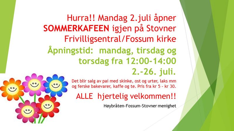 Sommerkafé i Fossum kirke