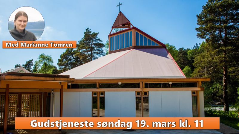 Gudstjeneste 19. mars kl. 11