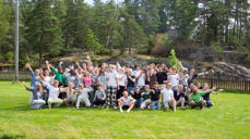 Bilde av ledere og konfirmanter på konfirmantleir for Kroer og Ås 2024
