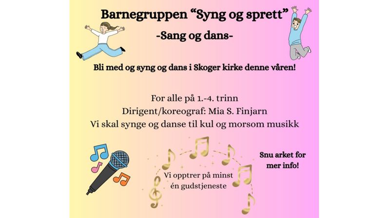 Syng og sprett i Skoger kirke
