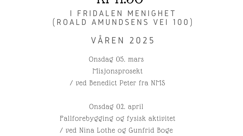 Velkomen til Formiddagstreff!