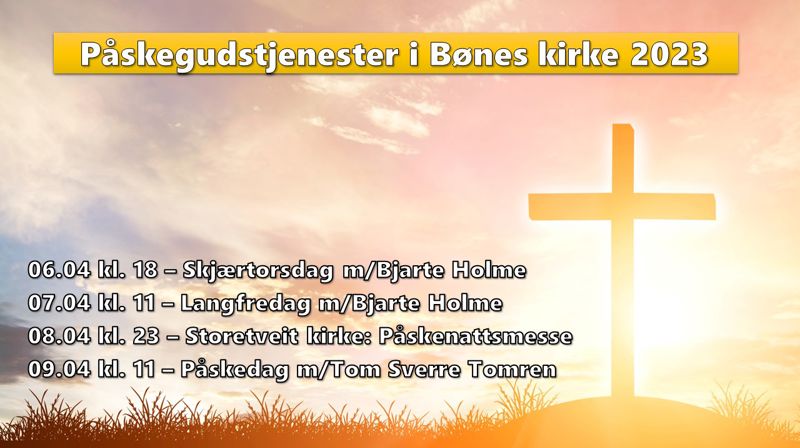 Påsken 2023 i Bønes kirke