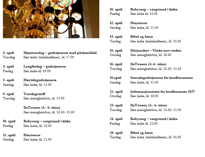 April i Ilen menighet