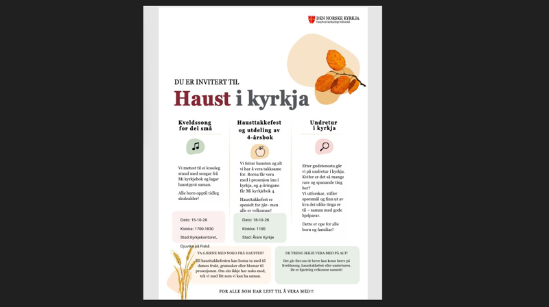 komande aktivitetar 2026