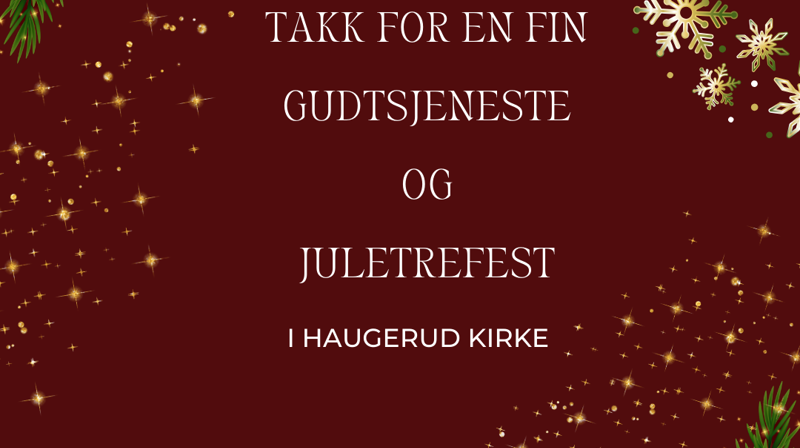 Vellykket gudstjeneste og Juletrefest
