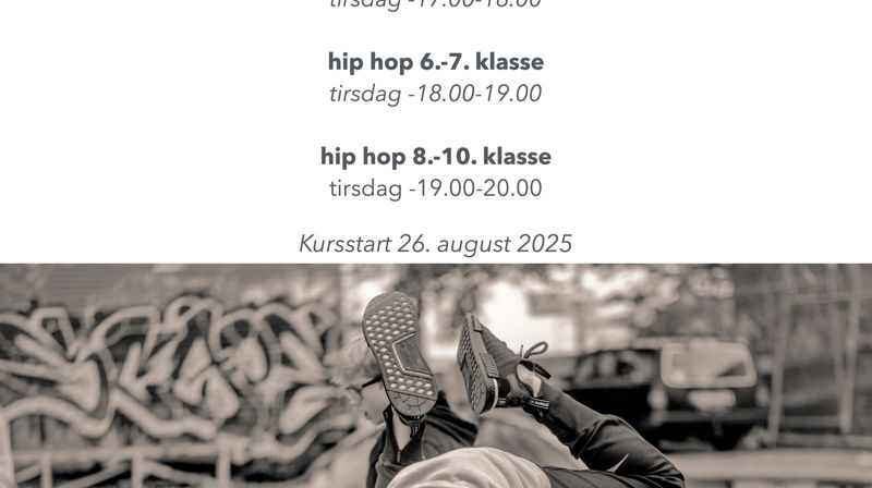 Hiphop dansekurs fra 3. til 10. klasse