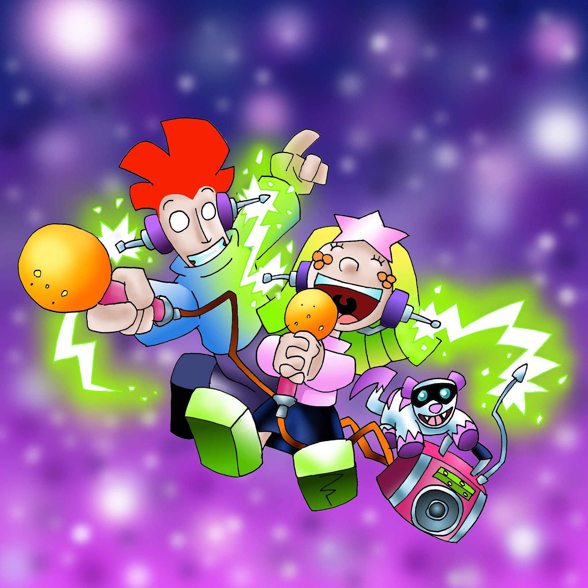 Illustrasjon av barneaktiviteter på Mari-klubben