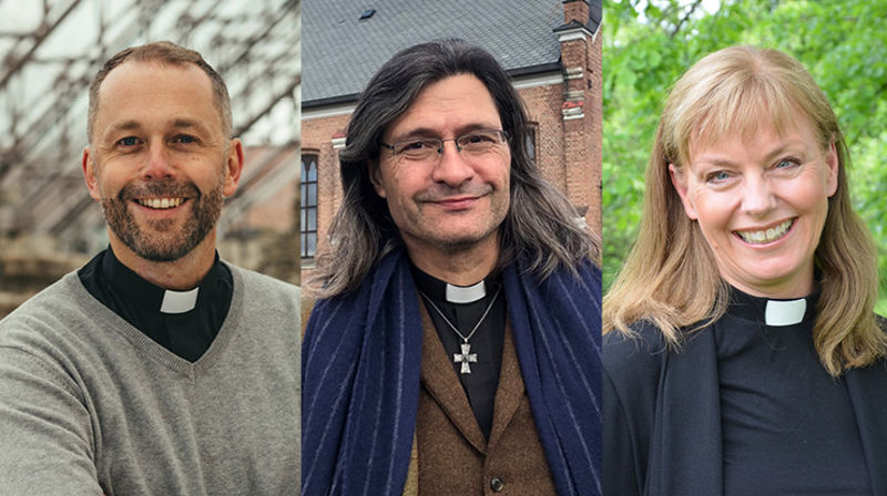 Ole Kristian Bonden, Tor Even Fougner og Hege Elisabeth Fagermoen er aktuelle kandidater som ny biskop i Hamar. (Foto: Joakim Mangen/Per Ivar Henriksbø, GD/Jorun Vang)