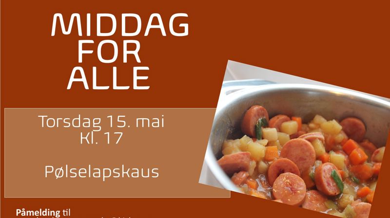 Middag for alle torsdag 15. mai