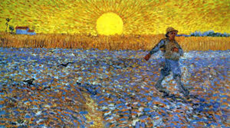 Såmann, utsnitt av Vincent vanGogh
