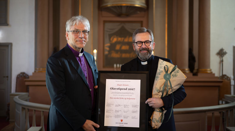 Roger Jensen får Olavstipendet for 2027. Foto: Hans Jakob Heimvoll / Den norske kirke.