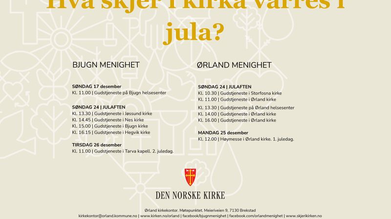 Hva skjer i kirka vårres jul 2023