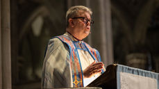 Biskop Stig Lægdene holdt preken i Nidarosdomen søndag 22. mars. (Foto: Heidi Olsen/Den norske kirke)