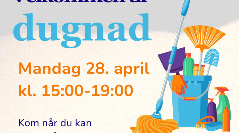 Dugnad i Vardåsen kirke mandag 28. april
