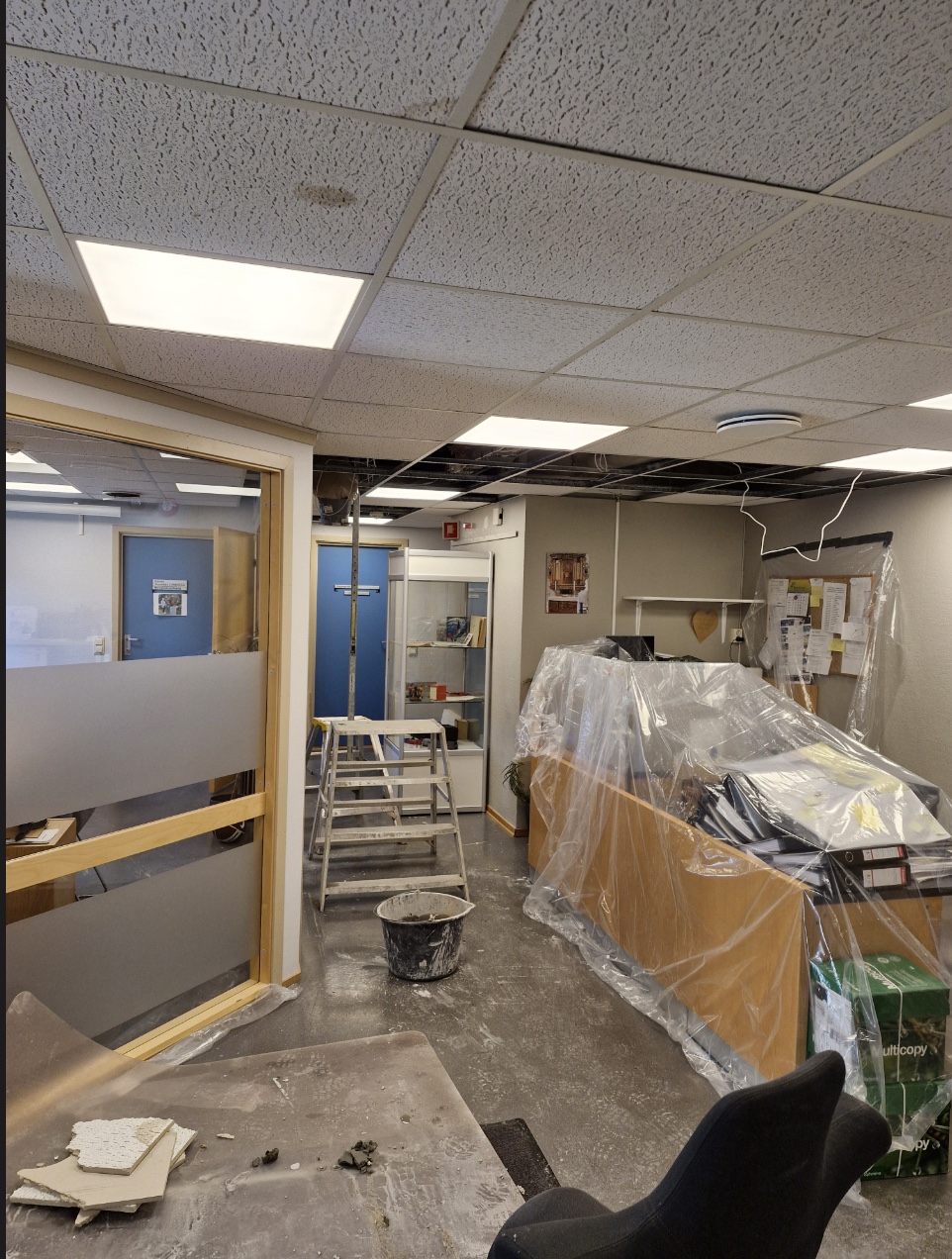 Stengt kontor grunnet oppussing