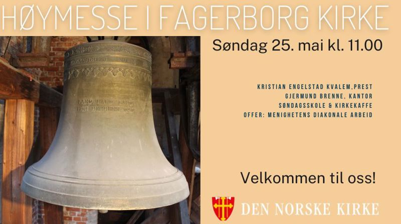 🌿Velkommen til gudstjeneste hos oss 25. mai!