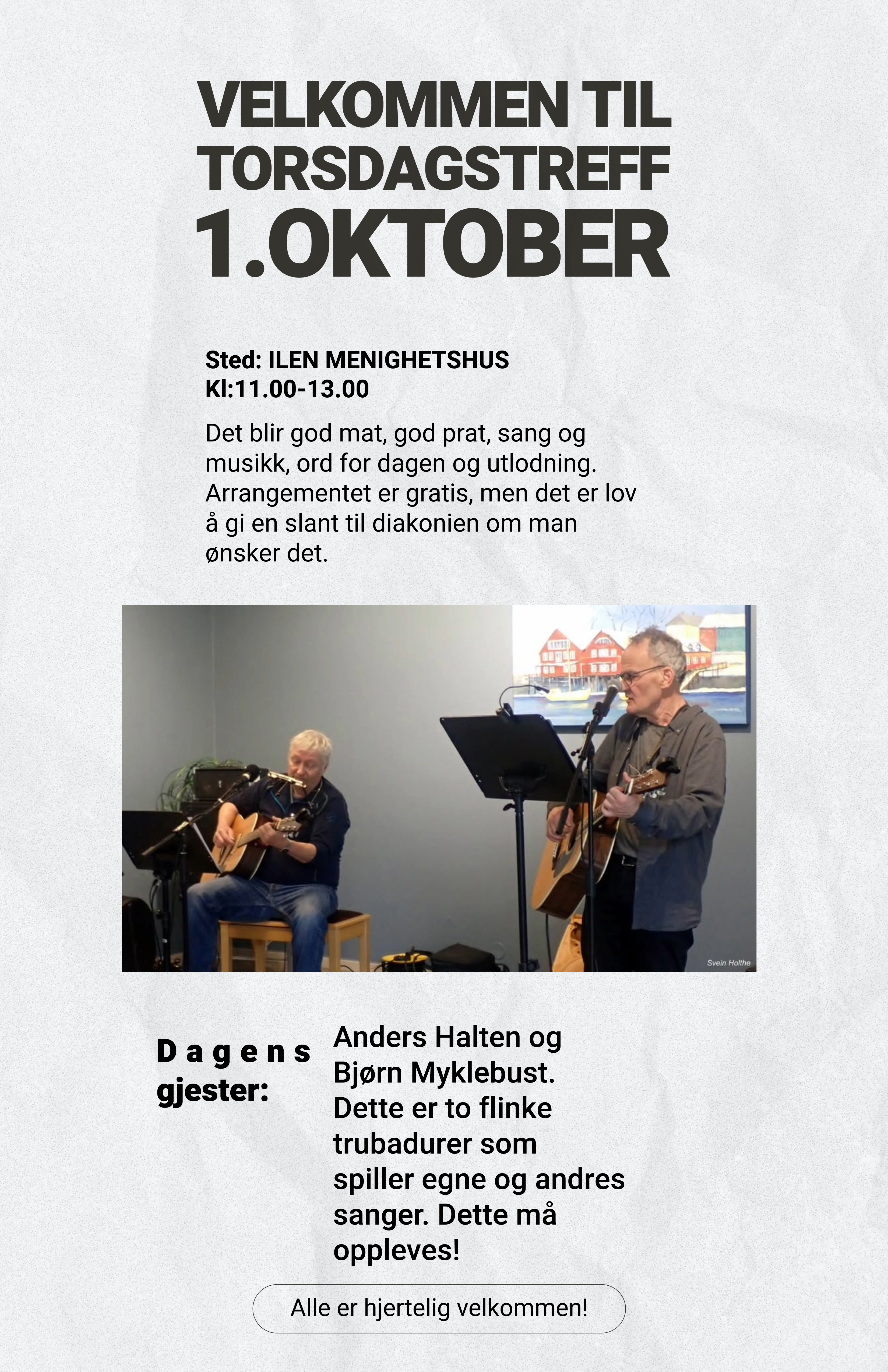 Torsdagstreff - en møteplass i menigheten