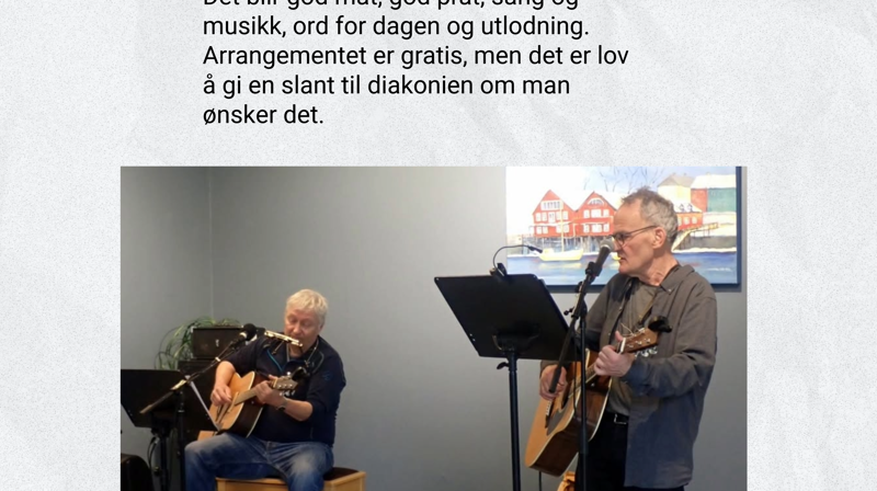 Torsdagstreff - en møteplass i menigheten