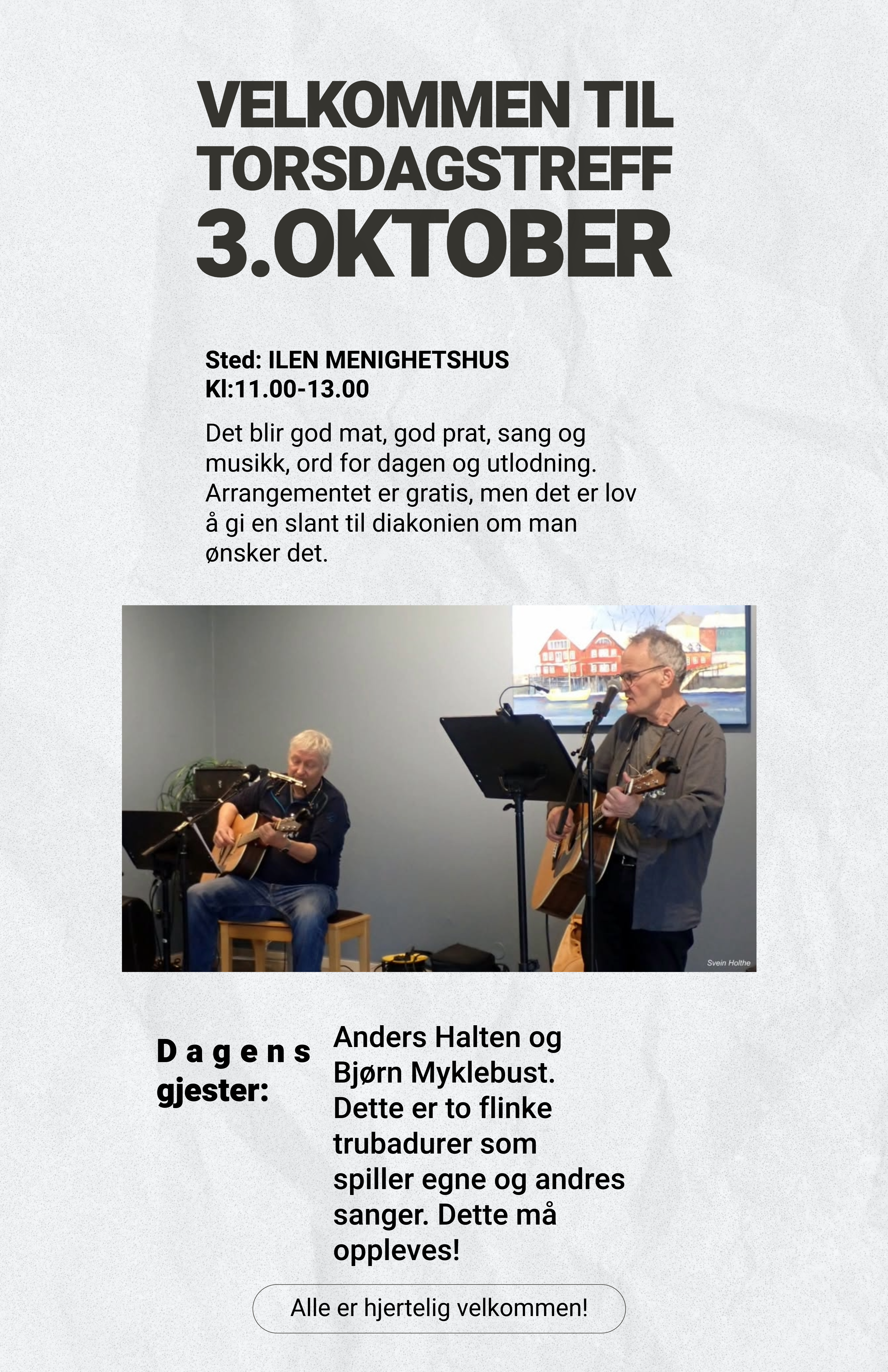 Torsdagstreff - en møteplass i menigheten