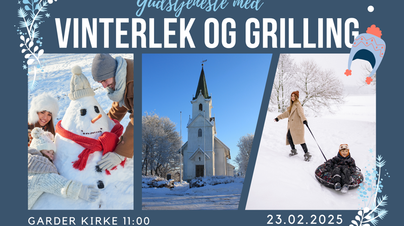 Gudstjeneste med vinterlek og grilling!