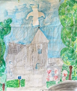 Et bilde som inneholder tegning, Barnekunst, maling, sketch

KI-generert innhold kan v&aelig;re feil.