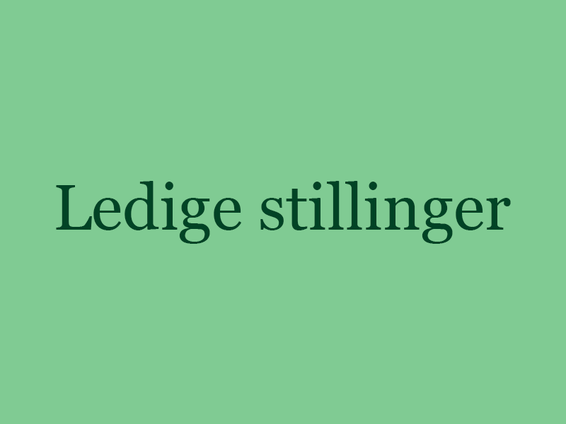 Ledige stillinger