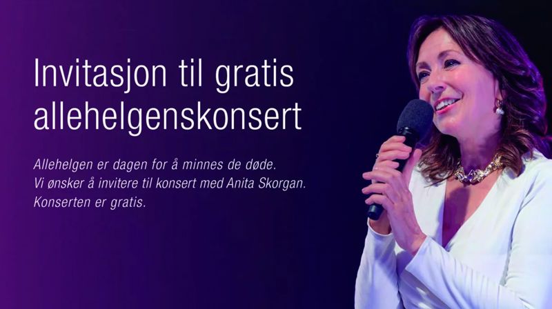 Allehelgens-konsert med Anita Skorgan