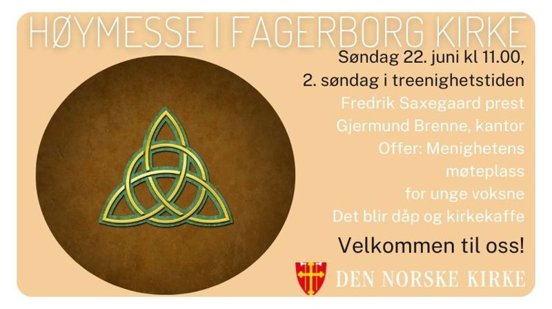 Velkommen til høymesse søndag 22. juni🌿