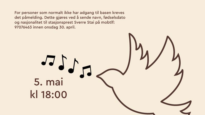 Kveldsgudstjeneste i stasjonskapellet 5. mai