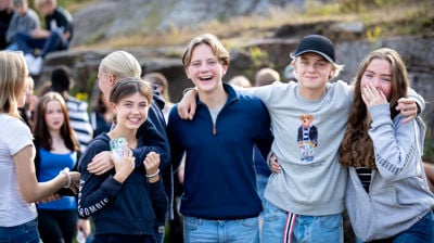 Konfirmanter på leir, foto Bo Mathisen / Den norske kirke