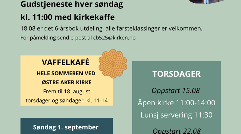Hva skjer i Haugerud kirke i august