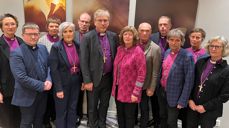 The bishops of Church of Norway. From left: Kari Mangrud Alvsvåg, Svein Valle, Ragnhild Jepsen, Herborg Finnset, Olav Øygard, Olav Fykse Tveit, Ingeborg Midttømme, Jan Otto Myrseth, Ole Kristian Bonden, Stein Reinertsen, Anne Lise Ådnøy og Kari Veiteberg (photo: Church of Norway).