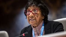 Navanethem "Navi" Pillay er ein sørafrikansk advokat, dommar og menneskerettsforkjempar. Ho får fredsprisen for 2026. Foto: Fabrice Coffrini / AFP