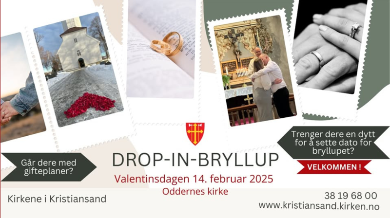 Går dere med gifteplaner? Hva passer bedre enn selveste Valentinsdagen 14. februar 2025?