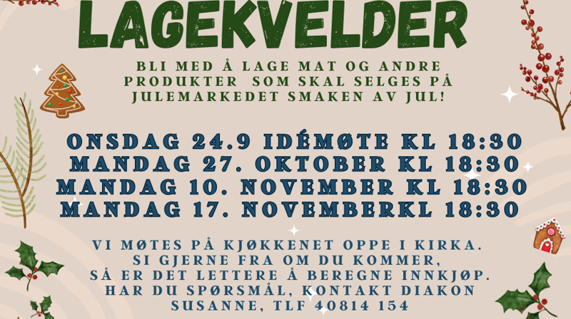 Lagekvelder til julemarkedet