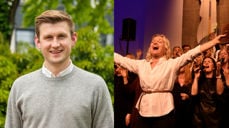 Til venstre: Thor Haavik (Foto: Alexander Ophaug), til høyre: Stavanger Gospel Choir (Foto: NRK)