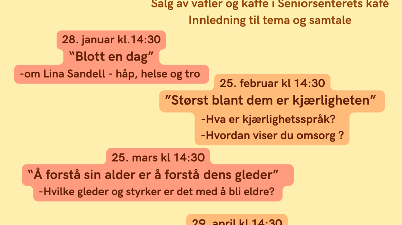 Samtalegruppe på seniorsenteret