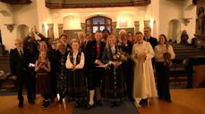 Rekordmange par giftet seg på valentinsdagen i 2025, blant annet Marte og Christoffer i Ullern kirke i Oslo. Foto: Kim Christie Østberg.