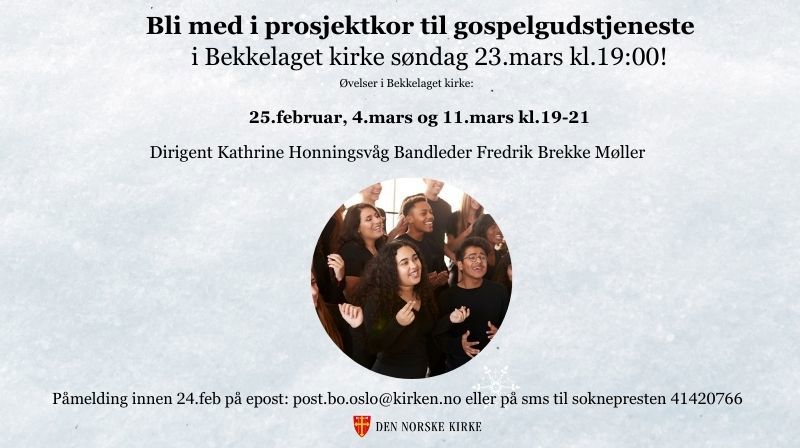 Bli med i prosjektkor for gospelgudstjeneste!