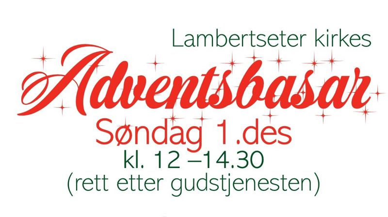Adventsbasar søndag 1. desember
