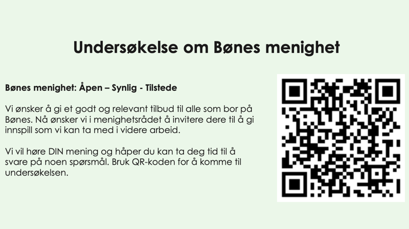 Undersøkelse om Bønes menighet