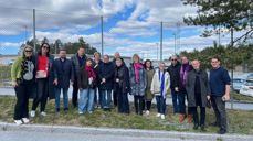 Delegasjonen utenfor Halden fengsel