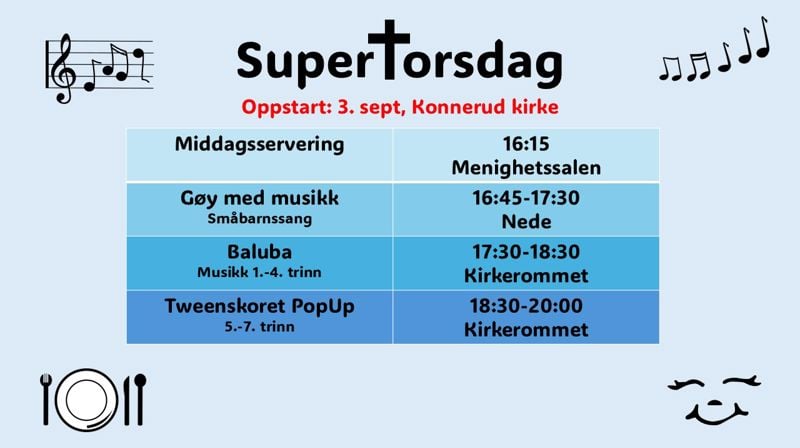 Supertorsdag starter 3. sept.