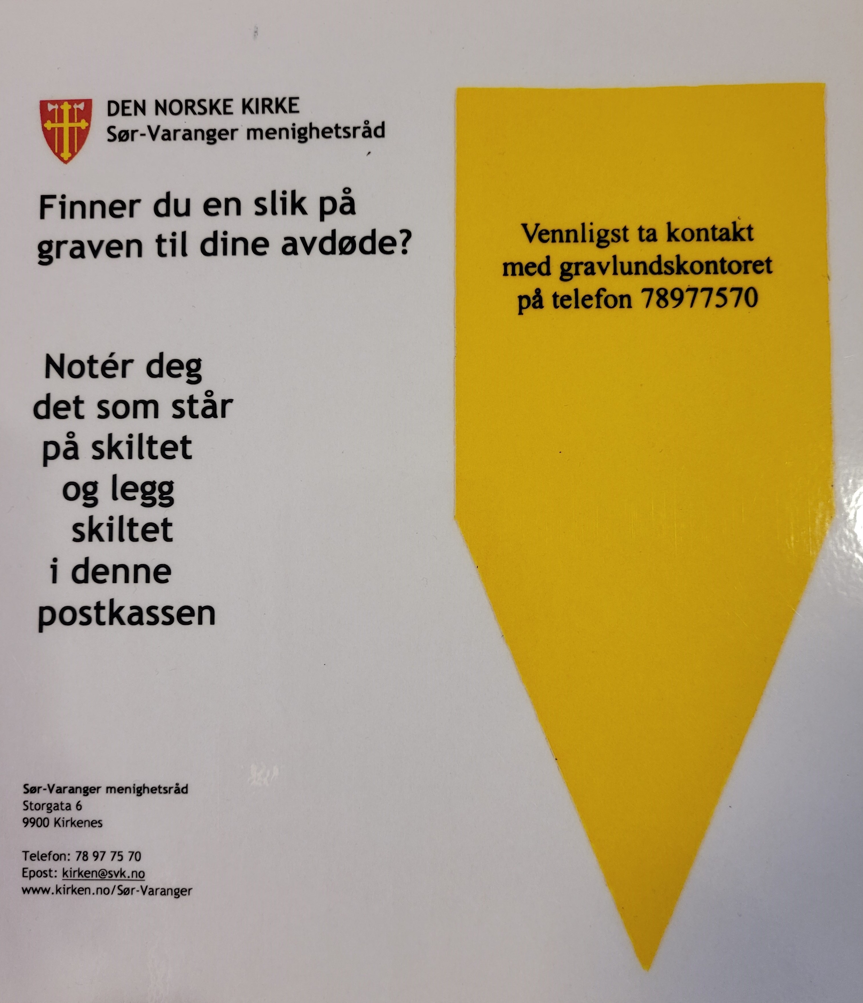 Gule lapper på kirkegårder