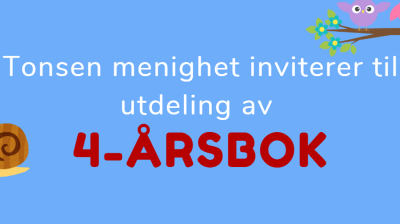 Velkommen til utdeling av 4-årsbok!