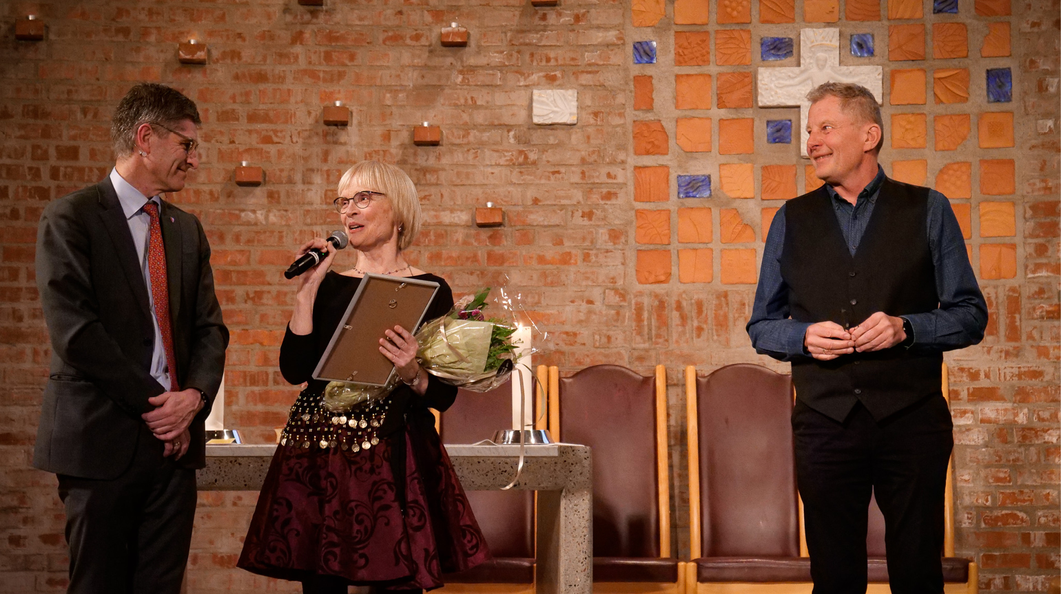 Fra venstre: Geir E. Holberg, Mari Finholt Engedal og Per Buxrud