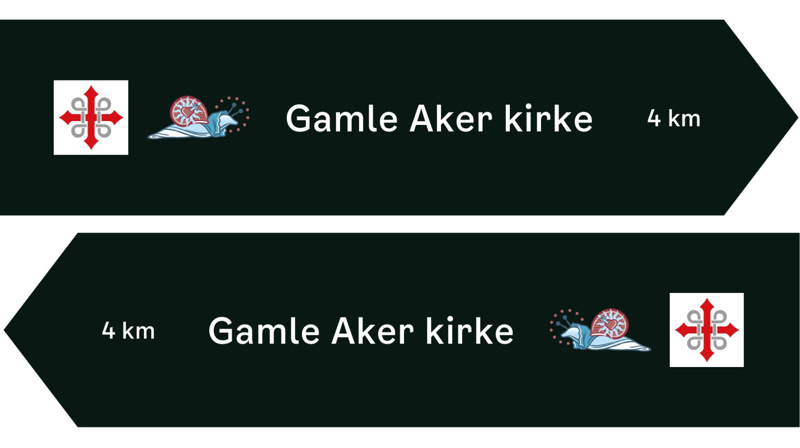 Avduking av pekeskilt ved Hallvardskatedralen